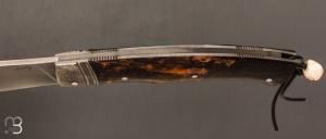 Couteau " Danny " par Mickaël Moing - Loupe de bouleau stabilisée et lame en XC100