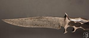   Couteau " Double Keyholde sub-hilt damas " de Samuel Lurquin