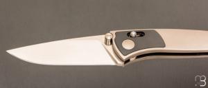 Couteau " EDI Integral custom  " par Petr Hofman - Titane et N690