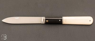 Couteau " Effilé "  par Adrien Vautrin - Mammouth et corne noire