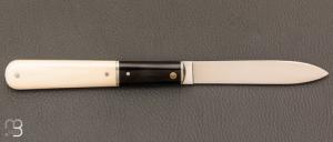 Couteau " Effilé "  par Adrien Vautrin - Mammouth et corne noire