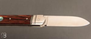   Couteau " Empire " de collection par Benjamin Mittay - Palissandre et nacre