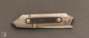   Couteau " Frame lock " custom par Samuel Jugieau - Titane et lame en RWL34