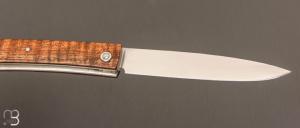 Couteau " Harpo " custom par Anthony Brochier - Koa et lame en RWL34