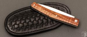 Couteau " Harpo " custom par Anthony Brochier - Koa et lame en RWL34