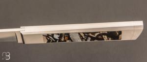   Couteau " Hemi  " pompe arrière par Nicolas Couderc - Molaire de mammouth et lame RWL-34