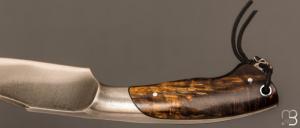    Couteau " Intégral " par Mickaël Moing - Loupe de bouleau stabilisé et lame en 100C6