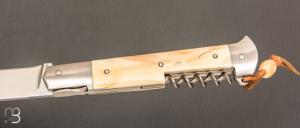    Couteau " Issoire 2 pièces " custom par David Breniere - Ivoire de phacochère et lame en RWL34