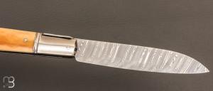    Couteau " Interprétation Issoire" par Erwann Aubriet - Ivoire de mammouth et damas