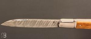    Couteau " Interprétation Issoire" par Erwann Aubriet - Ivoire de mammouth et damas