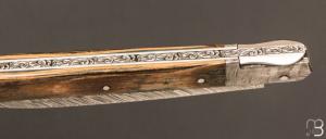    Couteau " Issoire " de Jérôme Latreille - Ivoire de mammouth et lame damas