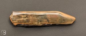   Couteau " custom " de Berthelemy Gabriel - La Forge Agab -  Ivoire de mammouth et damas