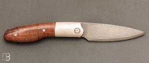   Couteau " K-Marade " custom de Michel Grini - Curly gidgee et lame Suminagashi