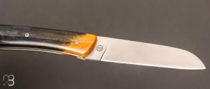   Couteau " L08 " de poche pliant par Perceval - Os de chameau et 19C27