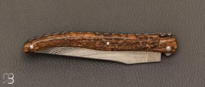  Couteau "Laguiole 12 cm " par Rozelier Fabien- Ty Coutelier - Mammouth et lame Suminagashi