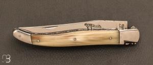  Couteau Laguiole Emouleur 12 cm corne blonde