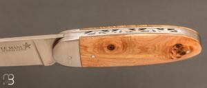 Couteau " Le Manu " par La Bonne Trempe - Genévrier et 14c28