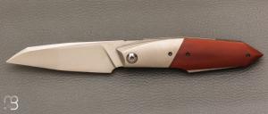   Couteau " Liner lock " custom par Samuel Jugieau - Micarta et lame en RWL34