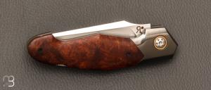   Couteau " Lock-Back " custom par Romain Lopez - Bois de fer et RWL-34