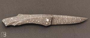   Couteau " Lock-Back trompe l'œil" de Alain & Joris Chomilier - Full damas