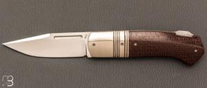   Couteau " Lock back"  par Stéphane Espi - Micarta et lame en RWL34