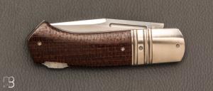   Couteau " Lock back"  par Stéphane Espi - Micarta et lame en RWL34