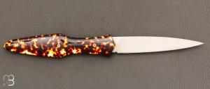   Couteau "Magna Pinna" fait main par Laraud Blade  - Acétate et 14C28