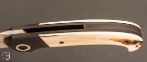   Couteau " Maverick prototype  " custom de Jean Michel Martin  - RWL-34 et Ivoire de phacochère