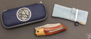 Couteau  "  custom " Micarta et lame en RWL34 de Berthelemy Gabriel - La Forge Agab