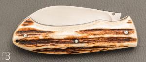   Couteau " Morphale  " custom par Raphaël Durand - Cerf Sambar et RWL34