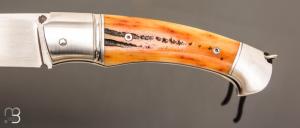   Couteau " Persan " par Philippe Lemonnier - Os cerfé et RWL34 