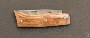   Couteau  " Prototype du Petit Savoyard " de Robert Beillonnet - Ivoire de mammouth et Damas