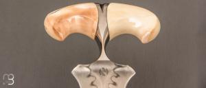   Couteau " Push Dagger " custom de Samuel Lurquin - Ivoire de phacochère