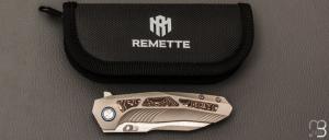 Couteau " RT-Kestrel-RTPO-C " par Remette RT - Titane et lame en S45Vn