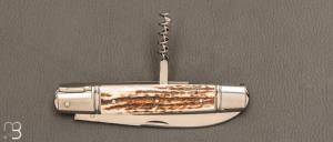 Couteau " Rumilly 4 pièces " par Romain Alvarez - Bois de cerf et RWL34