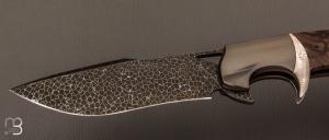 Couteau " Sub Hilt flipper folder " de Javier VOGT - Damas et Liana wood - Sam Lurquin Design