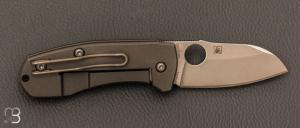 Couteau " Techno Pin 2 " par SPYDERCO - Titane et lame en CTS-XHP