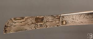  Couteau  " London " Full Damas de Jean Pierre Veysseyre