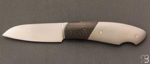   Couteau " custom " pliant par David Lespect - Titane/carbone et lame RWL34
