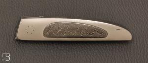   Couteau "  Pièce unique " custom par Jean-Pierre Martin - Damas de Friedrich Schneider