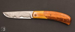 Couteau "  Custom  "  cran forc de Philippe Ricard - Oranger des Osages et lame Sandinox