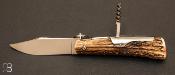 Couteau de poche Affutiot 2 pices 13,5 cm Bois de Cerf par J. Mongin