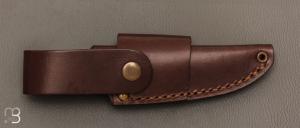 Couteau "Bobtail 80" fixe compact par Enzo - Bouleau / 12c27 