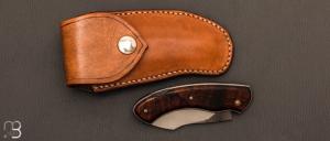 Couteau " lock-back " custom par Silas Coutellerie - Bois de fer et N690Co