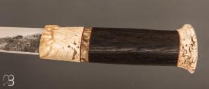  Couteau " puukko " custom Nordique  de Laurent Juhel - Boeuf musqué et chêne néolithique