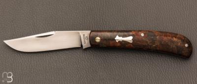  Couteau " custom slipjoint "  par Don Hanson III - Rag Micarta WW2 et lame en W2