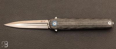 Dague pliante MKM Flame Light micarta noir- MKFL02LBC