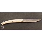  Couteau " Le Thiers 2 pièces " par Robert Beillonnet - Ivoire de mammouth et damas