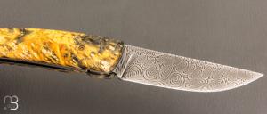  Couteau " 1515 collection Globetrotter " par Manu Laplace - Erable négundo stabilisé