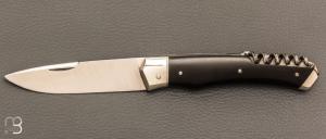   Couteau " 1820 2 pièces " custom par Mathieu Herrero - ébène et lame en 14C28N